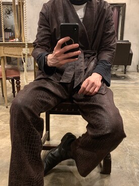 「no brand（ノーブランド）のアイテム（セットアップ）」を使った、shoさん（メンズ・178cm）の春コーディネート
