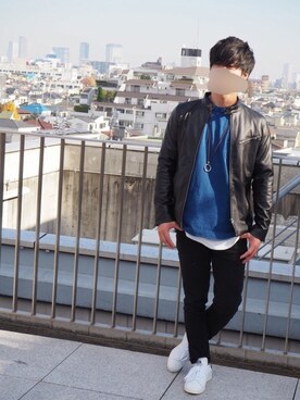 「UNIQLO（ユニクロ）のMEN スーピマコットンクルーネックT（半袖）A（Tシャツ/カットソー）」を使った、レイさん（メンズ・169cm）の秋コーディネート