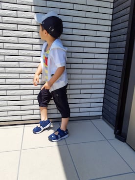 「PARTY PARTY（パーティーパーティー）のアイテム」を使った、にゃごさん（キッズ・90cm）の夏コーディネート