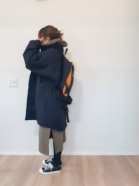 「モンスターパーカー」｜「アイテム（ワンピース/ドレス）」を使った、にゃごさん（レディース・158cm）の冬コーディネート