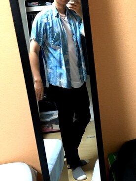 「DEMONSTRATE（デモンストレート）のアイテム」を使った、shinkunさん（メンズ・177cm）の夏コーディネート