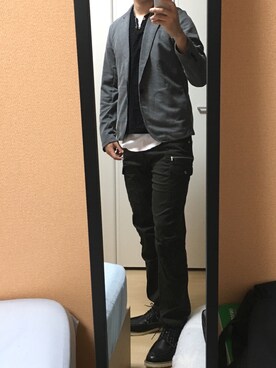 「TAKA-Q（タカキュー）のアイテム（テーラードジャケット）」を使った、shinkunさん（メンズ・177cm）の夏コーディネート