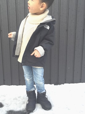 「ヌプシ」｜「アイテム（マウンテンパーカー）」を使った、K❤︎smile.・☺︎さん（キッズ・100cm）の冬コーディネート