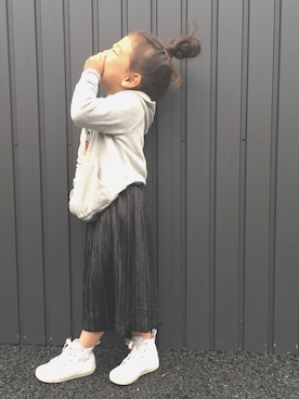 「URBAN RESEARCH DOORS（アーバンリサーチドアーズ）のアイテム（パーカー）」を使った、K❤︎smile.・☺︎さん（キッズ・100cm）の春コーディネート