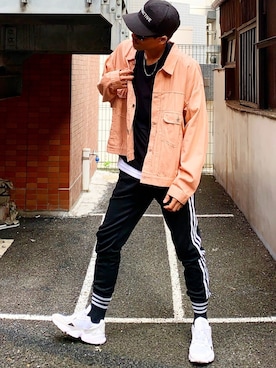 「アイテム（ブルゾン）」を使った、MOYA／YouTubeさん（メンズ・177cm・30代）の春コーディネート