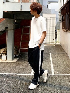 「イージーブースト」｜「アイテム（アクセサリー）」を使った、MOYA／YouTubeさん（メンズ・178cm）の夏コーディネート