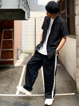 「イージーブースト」｜「アイテム（アクセサリー）」を使った、MOYA／YouTubeさん（メンズ・177cm）の夏コーディネート