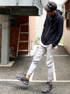 「アイテム（ブルゾン）」を使った、MOYA／YouTubeさん（メンズ・177cm・30代）の秋コーディネート