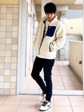 「アイテム（スウェット）」を使った、MOYA／YouTubeさん（メンズ・177cm・30代）の冬コーディネート