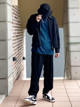 「アイテム（ブルゾン）」を使った、MOYA／YouTubeさん（メンズ・177cm・30代）の秋コーディネート