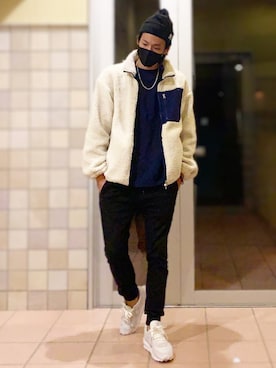 「アイテム（ブルゾン）」を使った、MOYA／YouTubeさん（メンズ・177cm・30代）の秋コーディネート