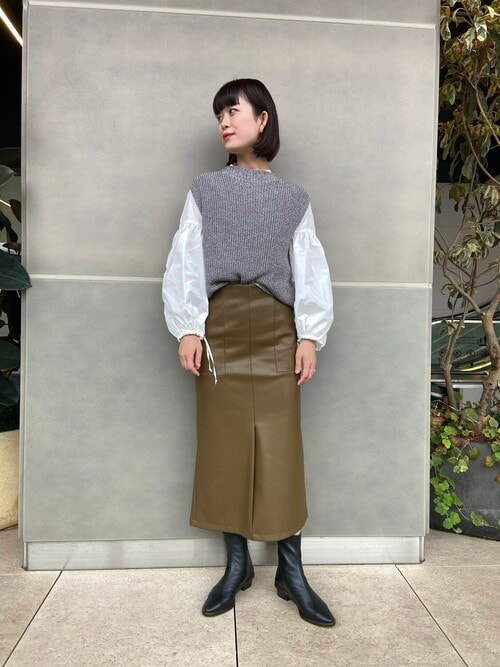 ESTNATION（エストネーション）の「ESTNATION / フェイクレザータイト  