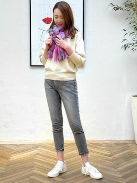 「Johnstons of Elgin（ジョンストンズオブエルガン）のアイテム」を使った、ESTNATION WOMENSさん（レディース・173cm）の秋コーディネート