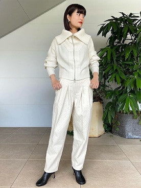 「COLUMN（コラム）のアイテム」を使った、ESTNATION WOMENSさん（レディース・162cm）の秋コーディネート