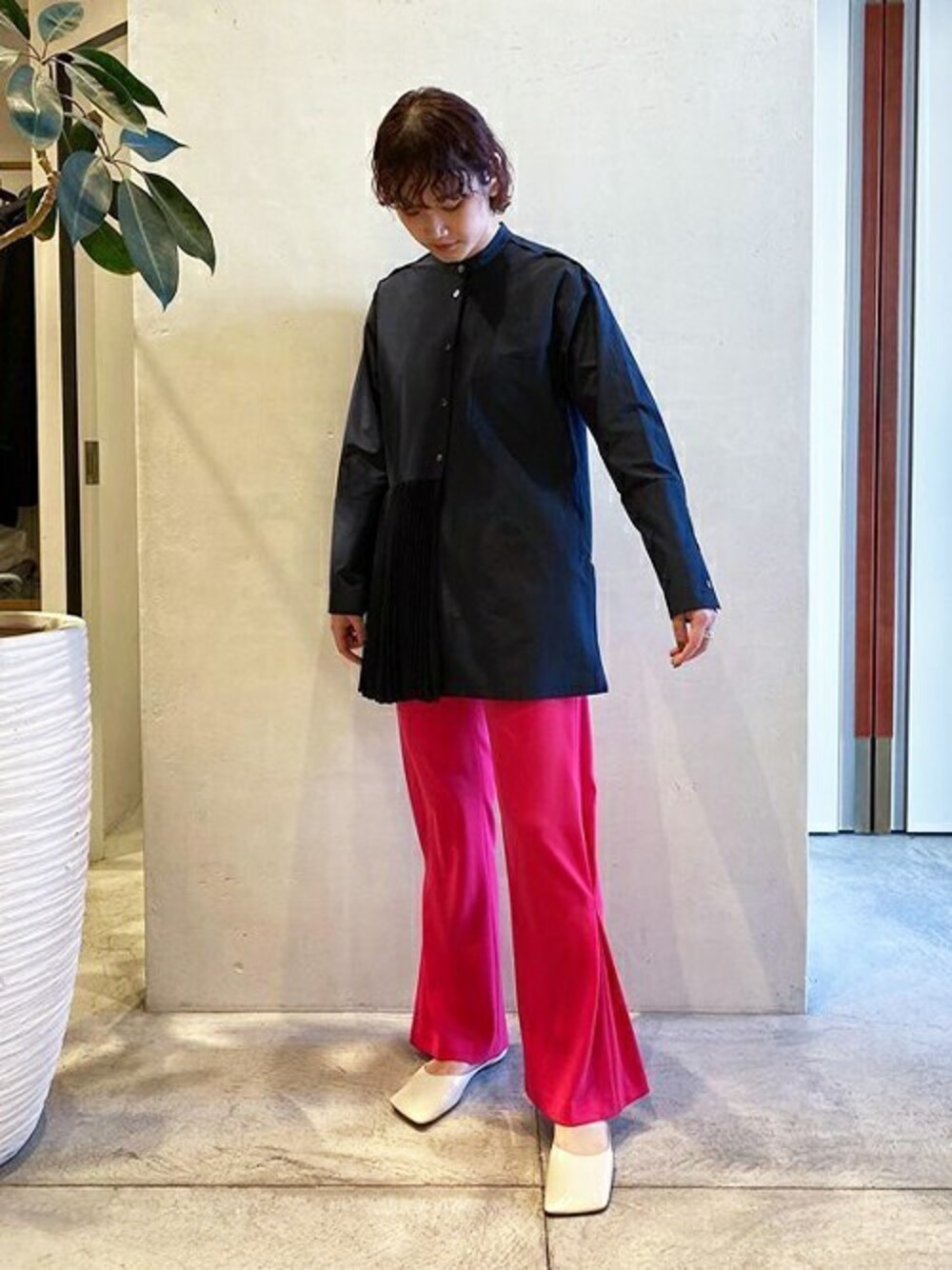 ESTNATION（エストネーション）の「COLUMN / プリーツミックスブラウス