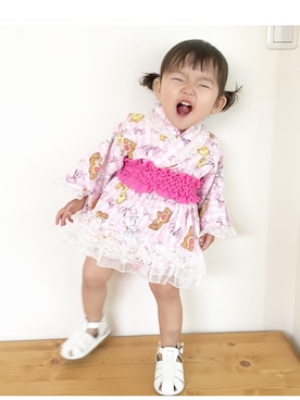 「PEEP ZOOMのアイテム（サンダル）」を使った、chinaさん（キッズ・70cm）の夏コーディネート