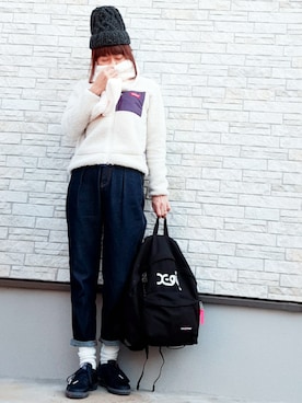 「ルーズソックス」｜「アイテム（ブルゾン）」を使った、**ゆぅ**さん（レディース・164cm）の秋コーディネート