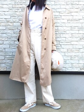 「LOWRYS FARM（ローリーズファーム）のアイテム（ステンカラーコート）」を使った、**ゆぅ**さん（レディース・164cm）の秋コーディネート