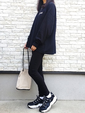 「PUBLUX（パブリュクス）のアイテム（バッグ）」を使った、**ゆぅ**さん（レディース・164cm）の春コーディネート
