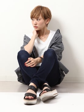「ZIP FIVE（ジップファイブ）のアイテム」を使った、UMIさん（レディース・164cm）の夏コーディネート