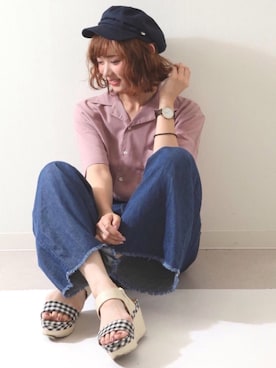 「ZIP FIVE（ジップファイブ）のアイテム」を使った、UMIさん（レディース・164cm）の春コーディネート