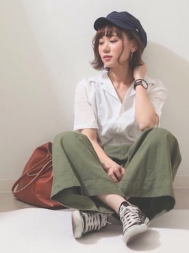 「ZIP FIVE（ジップファイブ）のアイテム」を使った、UMIさん（レディース・164cm）の春コーディネート