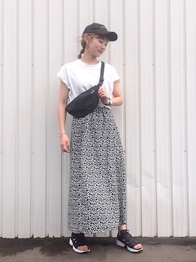 「ZIP FIVE（ジップファイブ）のアイテム」を使った、UMIさん（レディース・165cm）の夏コーディネート