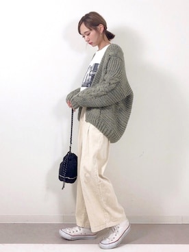 「ZIP FIVE（ジップファイブ）のアイテム」を使った、UMIさん（レディース・165cm）の秋コーディネート