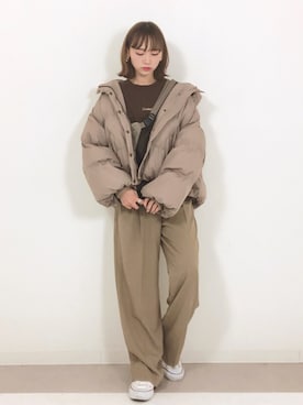 「ZIP FIVE（ジップファイブ）のアイテム」を使った、UMIさん（レディース・165cm）の秋コーディネート