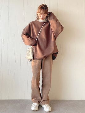 「ZIP FIVE（ジップファイブ）のアイテム」を使った、UMIさん（レディース・165cm）の冬コーディネート