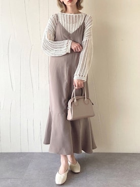 「Chillfar（チルファー）のアイテム（ワンピース/ドレス）」を使った、UMIさん（レディース・165cm）の春コーディネート