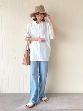 「coca（coca）（コカ）のアイテム（帽子）」を使った、UMIさん（レディース・165cm）の春コーディネート