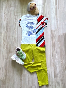 「Desigual（デシグアル）のアイテム（Tシャツ/カットソー）」を使った、Kamicy_suiさん（レディース・153cm）の春コーディネート