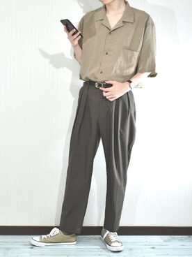 「OZOC（オゾック）のアイテム」を使った、ぐりさん（メンズ・170cm）の夏コーディネート
