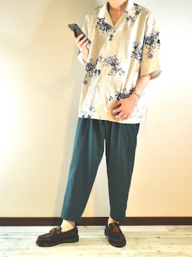 「アイテム（雑誌）」を使った、ぐりさん（メンズ・170cm）の夏コーディネート