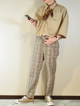 「OZOC（オゾック）のアイテム」を使った、ぐりさん（メンズ・170cm）の夏コーディネート