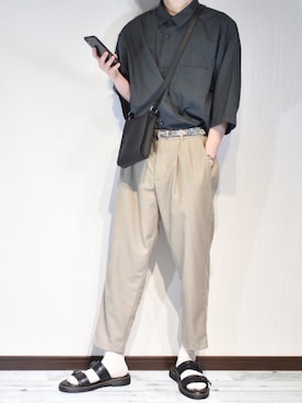 「OZOC（オゾック）のアイテム」を使った、ぐりさん（メンズ・170cm）の夏コーディネート