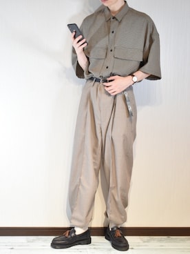 「OZOC（オゾック）のアイテム」を使った、ぐりさん（メンズ・170cm）の夏コーディネート