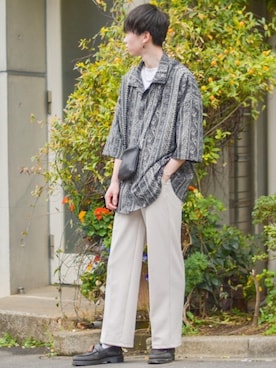 「CASPER JOHN（キャスパージョン）のアイテム（リング）」を使った、ぐりさん（メンズ・170cm）の春コーディネート