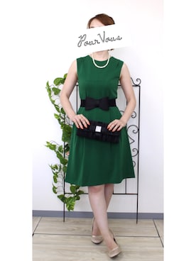 「PourVous（プールヴー）のアイテム」を使った、PourVous　STAFFさん（レディース・152cm）の春コーディネート