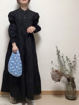 「sakishimatokyo（サキシマトーキョー）のアイテム（シャツワンピース）」を使った、MINさん（レディース・150cm）の春コーディネート