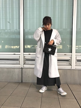 「CONVERSE TOKYO（コンバーストウキョウ）のアイテム（その他アウター）」を使った、RISAさん（レディース・158cm）の冬コーディネート