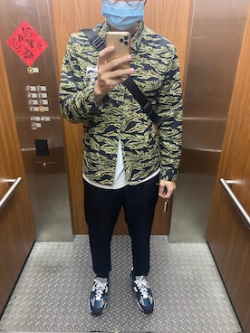 「STUSSY（ステューシー）のアイテム（ナイロンジャケット）」を使った、Eden Lee🇹🇼さん（メンズ・181cm）の冬コーディネート