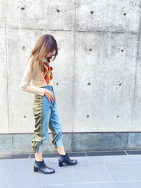 「Cepica（セピカ）のアイテム（パンツ）」を使った、りぃ【相互フォロー】さん（レディース・164cm）の夏コーディネート