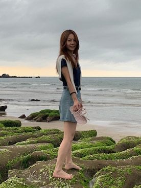 「老梅石槽」｜Moni ◡̈さん（レディース・155cm）の春コーディネート