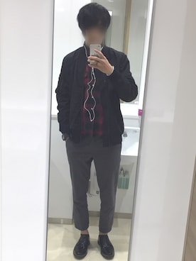 「alpha」｜「アイテム（ブルゾン）」を使った、daichiさん（メンズ・182cm）の冬コーディネート