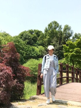 「アイテム（つなぎ/オールインワン、その他）」を使った、Aria さん（レディース・155cm）の夏コーディネート