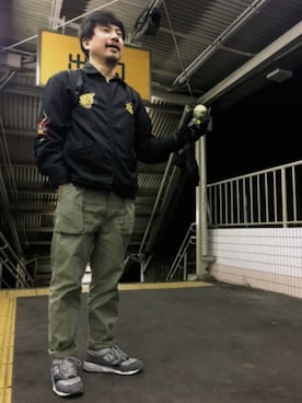 「東洋エンタープライズ（トーヨーエンタープライズ）のアイテム（ブルゾン）」を使った、スギタさん（メンズ・170cm）の春コーディネート