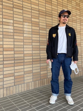 「東洋エンタープライズ（トーヨーエンタープライズ）のアイテム（ブルゾン）」を使った、スギタさん（メンズ・170cm）の春コーディネート