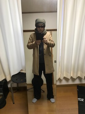 「BACK NUMBER（バックナンバー）のアイテム（スラックス）」を使った、kenさん（メンズ・173cm）の冬コーディネート